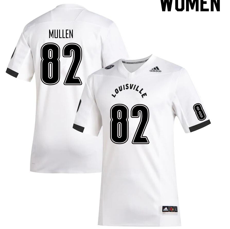 Women #82 Victor Mullen Louisville Cardinals College Football Jerseys Sale-White - Click Image to Close